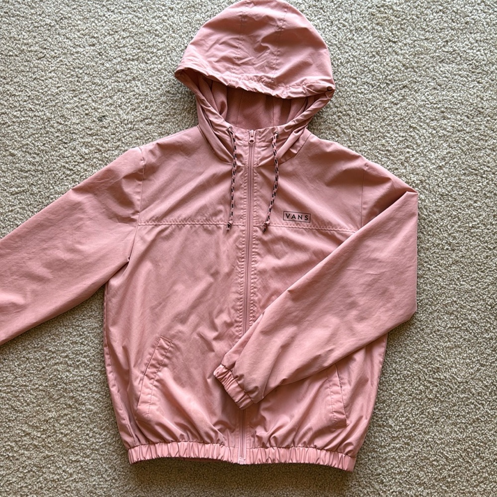 Vans Pink Women’s Full Zip Wind Breaker Size Small